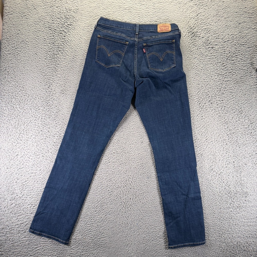 Levi's Jeans Women's 12 Blue Cotton Denim Straight Leg Classic Workwear Stretch - Picture 5 of 12